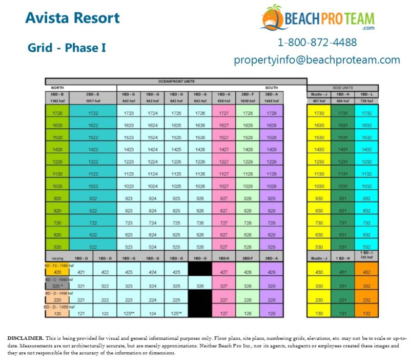Avista Resort Phase I Grid